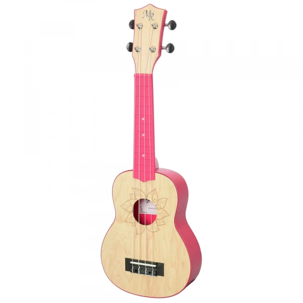 Укулеле-сопрано MARTIN ROMAS MRP-FLOWER PK чехол, ABS-пластик, отделка - матовая розового цвета