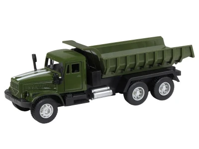 Машина "АВТОПАНОРАМА" "Грузовик", хаки зеленый, 1/32, свет, звук, инерция, в/к 24*8*10 см