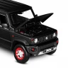 Машина "АВТОПАНОРАМА" Suzuki Jimny, 1/18, черный, свет, звук, в/к 24,5х12,5х10,5 см