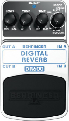 Педаль цифровой реверберации для гитар, бас-гитар и клавиш BEHRINGER DR600