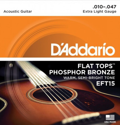 D'ADDARIO EFT15 Extra Light 10-47 струны для акустической гитары