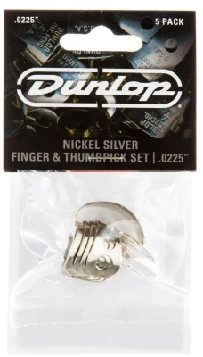 Когти Dunlop 33P0225 Nickel Silver Fingerpick, толщина 0.225 мм, 5 шт.