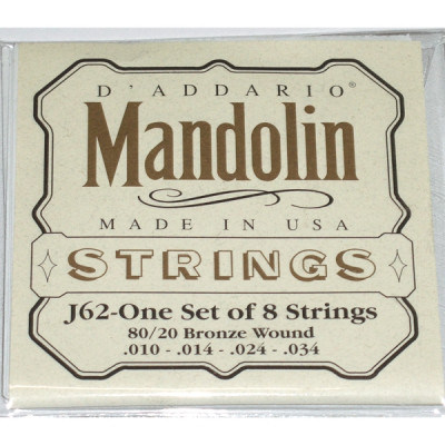 D'Addario J62 - струны для мандолины Mandolin-80/20 Bronze