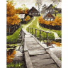 Картина по номерам 40х50 СЕЛЬСКИЙ ПЕЙЗАЖ  (24 цвета)