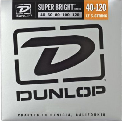 DUNLOP DBSBS Super Bright Steel Bass Light 5 40-120 струны для 5-струнной бас-гитары