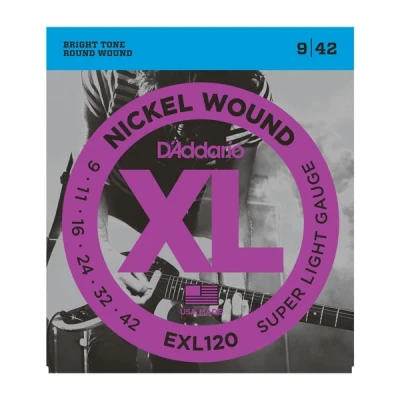 D'Addario EXL120 Набор 6 струн для гитары электро никель 009-042