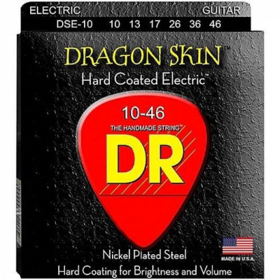 DR DSE-10 Dragon Skin струны для электрогитары среднего натяжения (10-46)