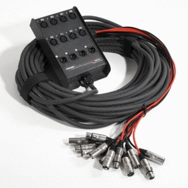 Proel EBN804LU10 - Коробка с кабелем 8 вх, 4 вых, 12 пар, 10 м