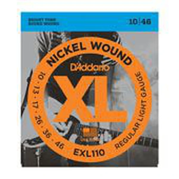 Струны для электрогитары D'Addario EXL110 Nickel Wound, никель, 10-46, Regular Light