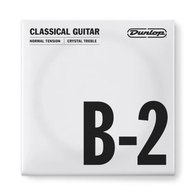 Струна B (2-я) для классической гитары Dunlop DCY02BNS Nylon Crystal Treble B-2, нейлон