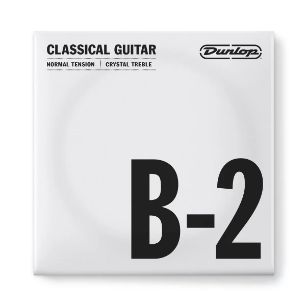 Струна B (2-я) для классической гитары Dunlop DCY02BNS Nylon Crystal Treble B-2, нейлон