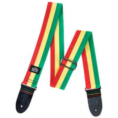 DUNLOP BОВ-04 Bob Marley Wide ремень гитарный в цветах флага Ямайки