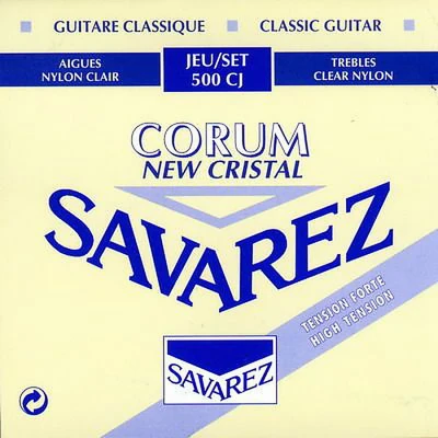 Струны для классической гитары Savarez 500CJ Corum New Cristal Blue high tension, нейлон