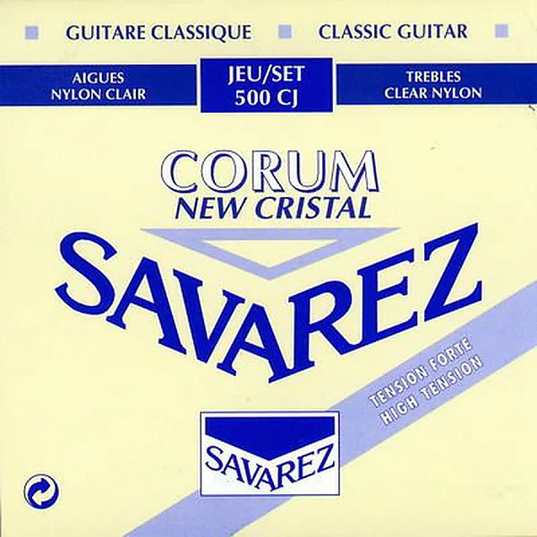 Струны для классической гитары Savarez 500CJ Corum New Cristal Blue high tension, нейлон