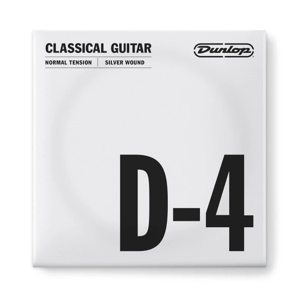 Струна D (4-я) для классической гитары Dunlop DCV04DNS Nylon Silver Wound, нейлон, посеребрённая медь
