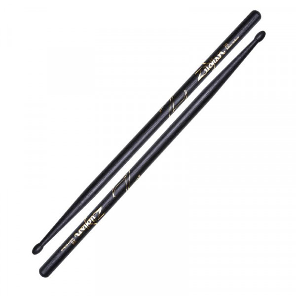 ZILDJIAN Z5BB 5B BLACK барабанные палочки с деревянным наконечником, цвет - черный, материал: орех