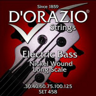Струны для длинномензурной бас-гитары D'ORAZIO 458, 30-40-60-75-100-125