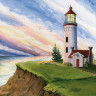 Алмазная мозаика 15х20 МАЯК НА РАССВЕТЕ (16цветов)