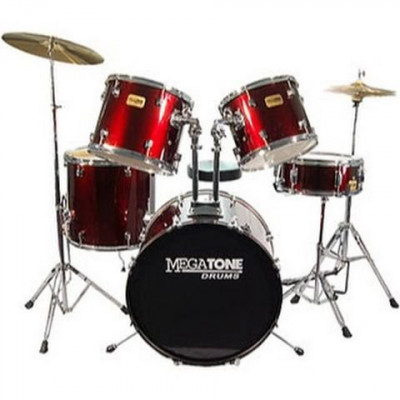 MEGATONE MD-205A MRW (20"x16". 16"x16". 13"x11". 12"x10". 14"x5.5") установка + стойки (для тарелок, Hi-hat, малого барабана), педаль для бас-барабана, стул