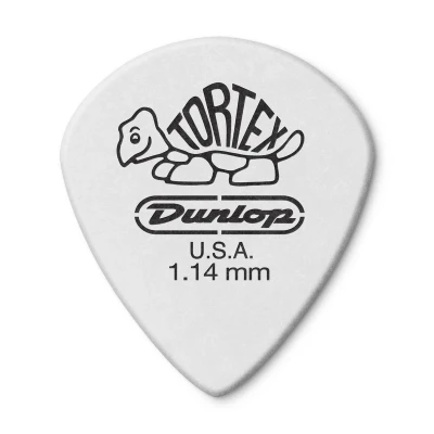 Медиаторы Dunlop 478P114 Tortex White Jazz III, толщина 1.14 мм, 12 шт.