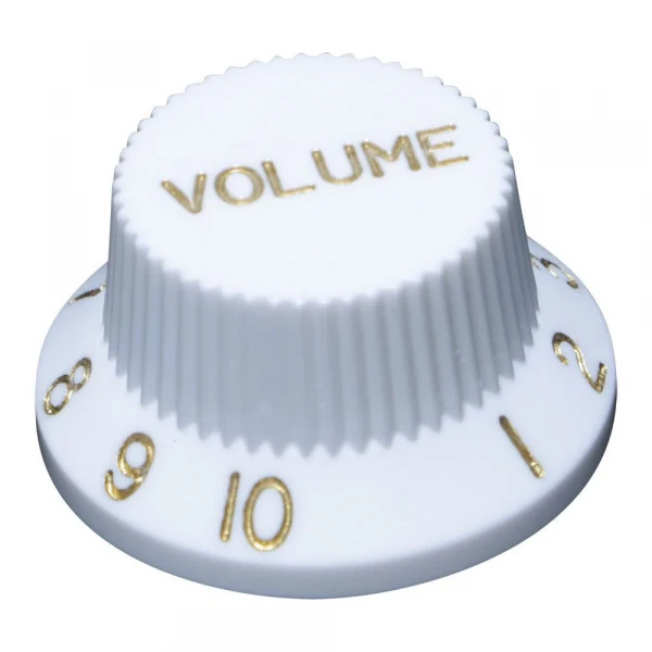 Ручка потенциометра Volume для Strat Hosco H-KW-240VI, белый цвет