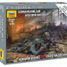 Сборные солдатики ZVEZDA Немецкий пулемет МГ-34 с расчётом 1939-42гг, 1/72
