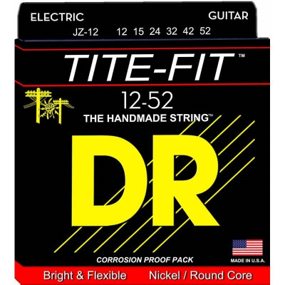 DR JZ-12 Tite-Fit струны для электрогитары экстрасильного натяжения (12-52)
