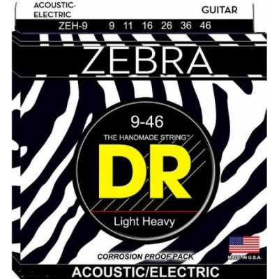 Струны для акустических и электро гитар DR ZEH-9-46 ZEBRA