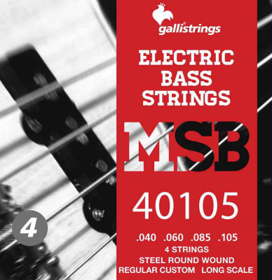 Комплект струн для бас-гитары 040-105 GALLI STRINGS MSB40105 Regular custom