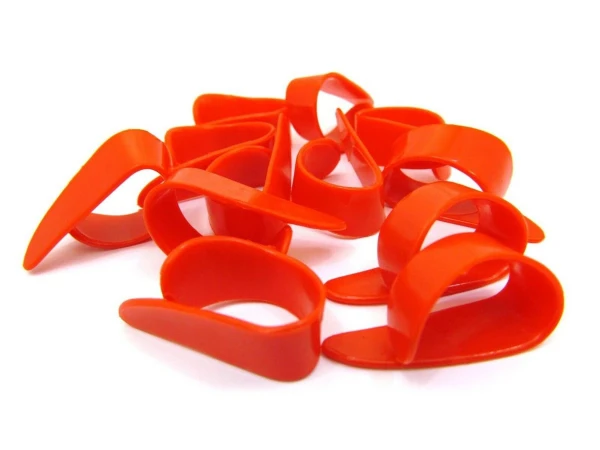 Когти на большой палец, очень жесткие, красные, 12 шт. Dunlop 9051R Plastic Thumbpick Red 12Pack