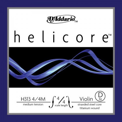 Струна D (РЕ) для скрипки 4/4 D'Addario H313 4/4M helicore одиночная