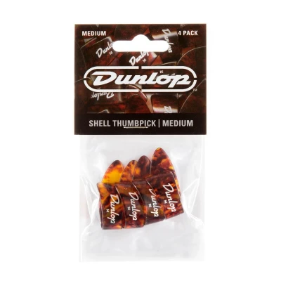Когти на большой палец пластиковые, средние, пятнистые, 4 шт. Dunlop 9022P Plastic Thumbpick Shell 4Pack