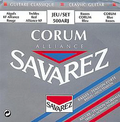 Струны для классической гитары Savarez 500ARJ Corum Alliance Red/Blue medium-high tension, нейлон