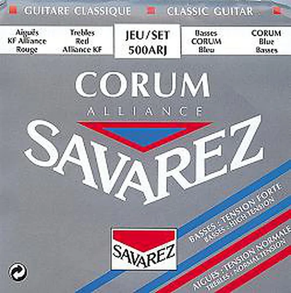 Струны для классической гитары Savarez 500ARJ Corum Alliance Red/Blue medium-high tension, нейлон
