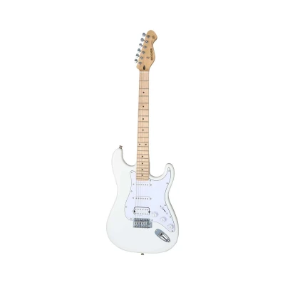 Электрогитара с чехлом Mooer MSC11 Pro Polar White, форма стратокастер, HSS, цвет белый