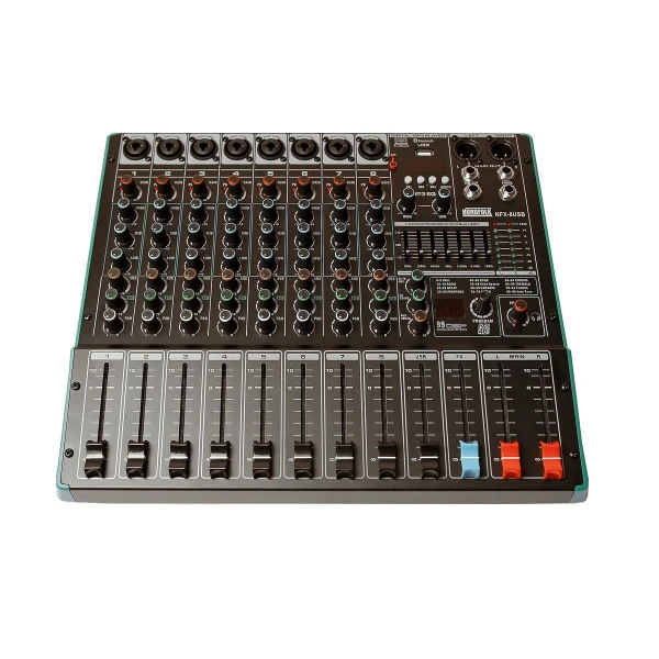 Микшерный пульт Nordfolk NFX-8USB, 8 микр/лин, 1 стерео USB, DSP, MP3 плеер, Bluetooth
