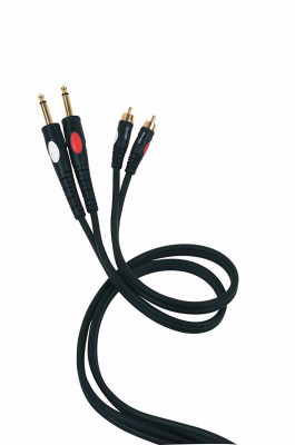 DIE HARD DH535LU3 аудио кабель 2хJACK-mono(6.3) - 2хRCA 3 м