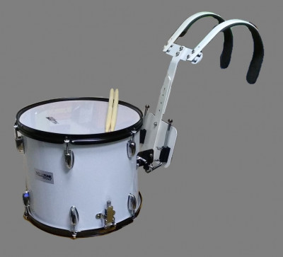 Малый барабан маршевый MEGATONE MD-1412HA/WH 14" х 12" 6 натяжных болтов палочки ремень в комплекте