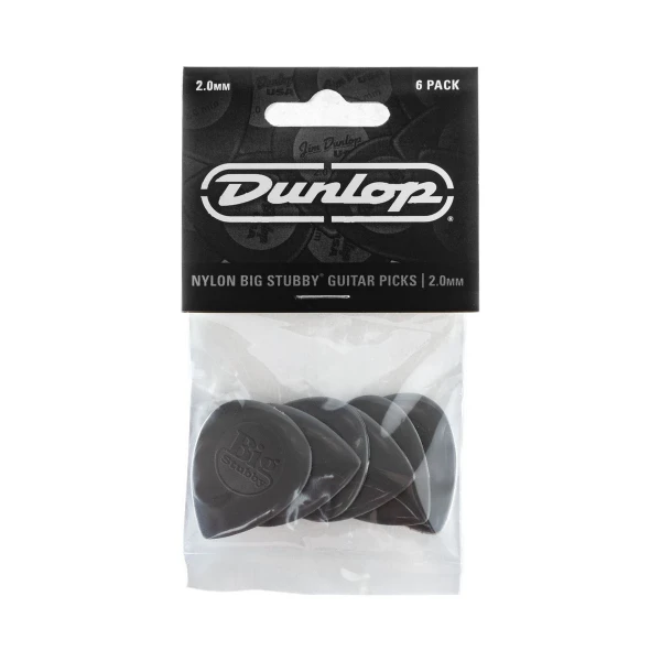 Медиаторы Dunlop 445P200 Big Stubby Nylon 6Pack, толщина 2 мм, 6 шт.