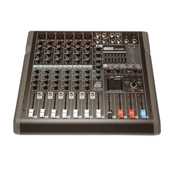 Микшерный пульт Nordfolk NFX-62MP3, 6 микрофонных/2 стерео входа, DSP, MP3, Bluetooth