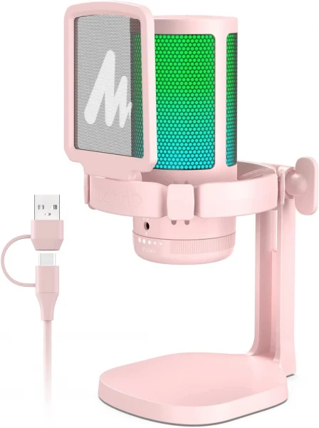 USB-микрофон Maono DGM20 (pink) кардиоидный