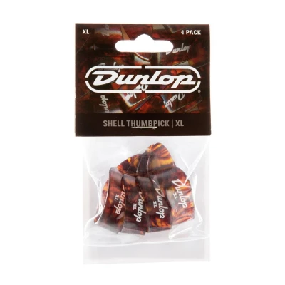 Когти на большой палец Dunlop 9024P Plastic Thumbpick Shell, очень жесткие, пятнистые, 4 шт.