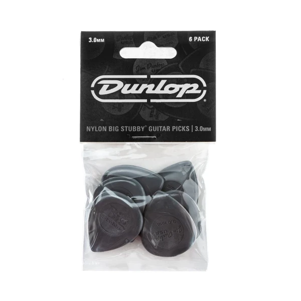 Медиаторы Dunlop 445P300 Big Stubby Nylon 6Pack, толщина 3 мм, 6 шт.