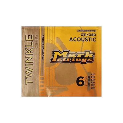 Струны для акустической гитары Markbass Twinkle Series DV6TWPB01150AC, 11-50, фосфор/бронза