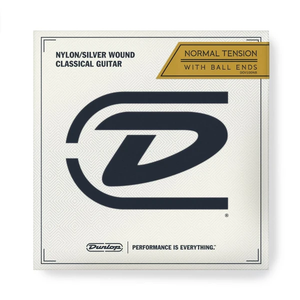 Струны для классической гитары среднего натяжения с шариком Dunlop DCV100NB Nylon/Silver Ball Ends