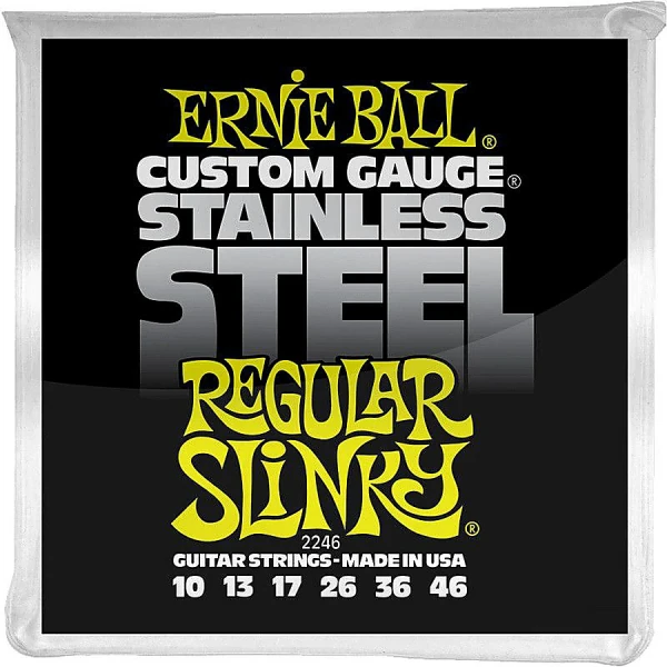 Струны для электрогитары Ernie Ball 2246 Stainless Steel Regular Slinky 10-46