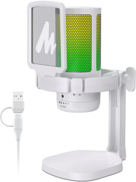 USB-микрофон Maono DGM20 (white) кардиоидный USB-микрофон Maono DGM20 (white) кардиоидный