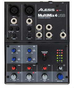 ALESIS MULTIMIX 4 USB FX четырехканальный настольный микшер с встроенным цифровым интерфейсом USB