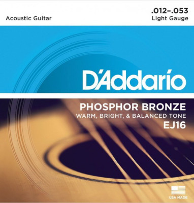 D'ADDARIO EJ16 Light 12-53 струны для акустической гитары
