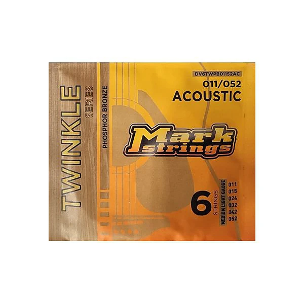 Струны для акустической гитары Markbass Twinkle Series DV6TWPB01152AC, 11-52, фосфор/бронза